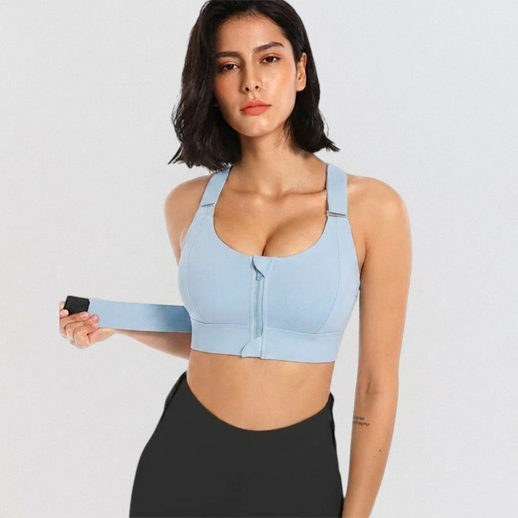Brassière Zippée Anti‑Rebond