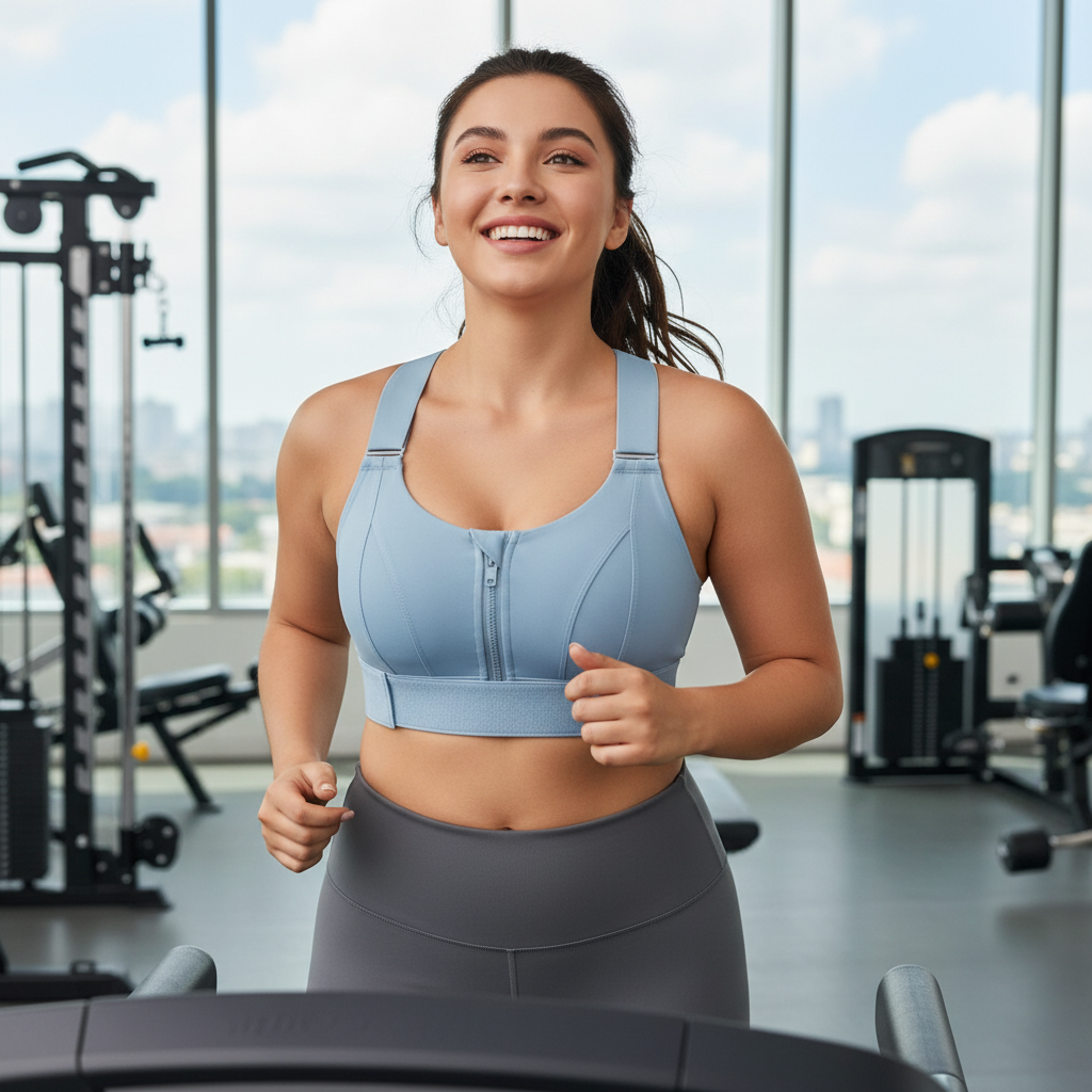 Brassière Zippée Anti‑Rebond