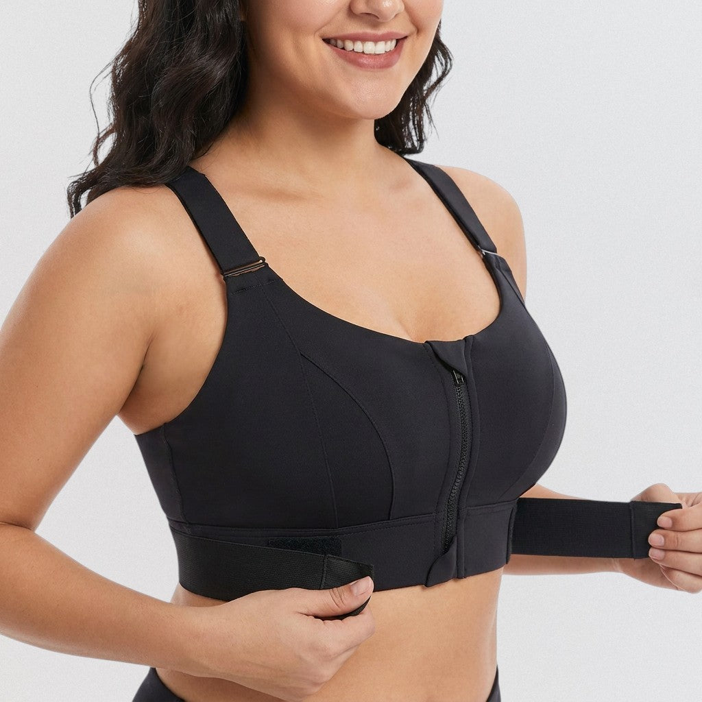 Brassière Zippée Anti‑Rebond
